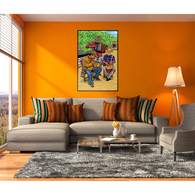 Red Barrel Studio® Puerto Rican Jibaro Playing Music Together, Puerto